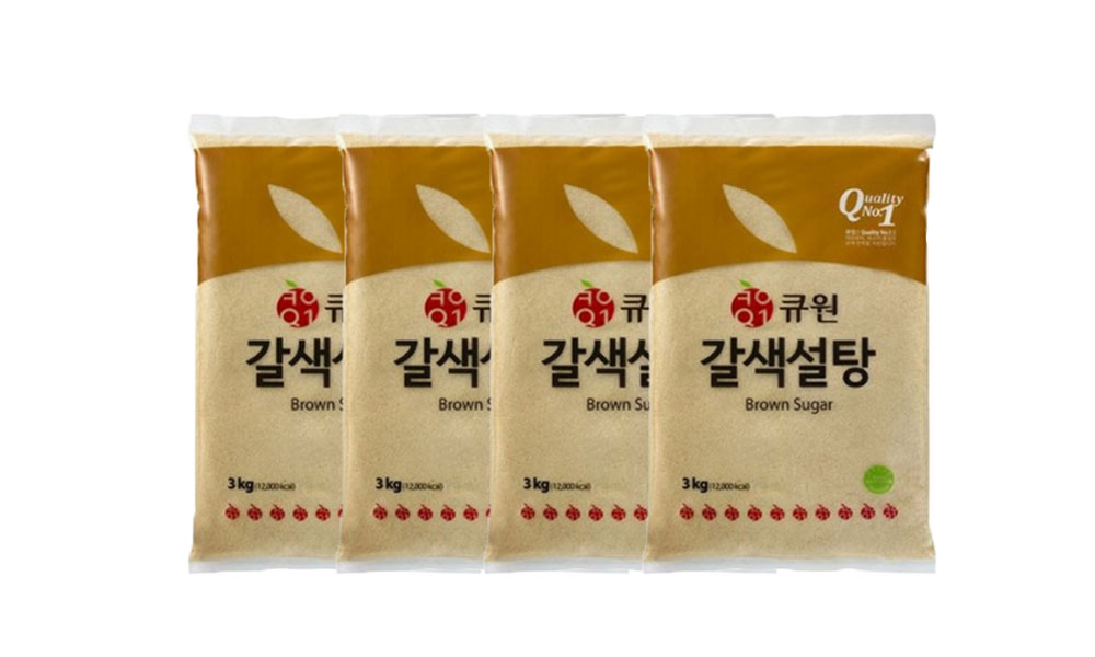 큐원 하얀설탕/갈색설탕 3kg-4개(1box) / 무료배송