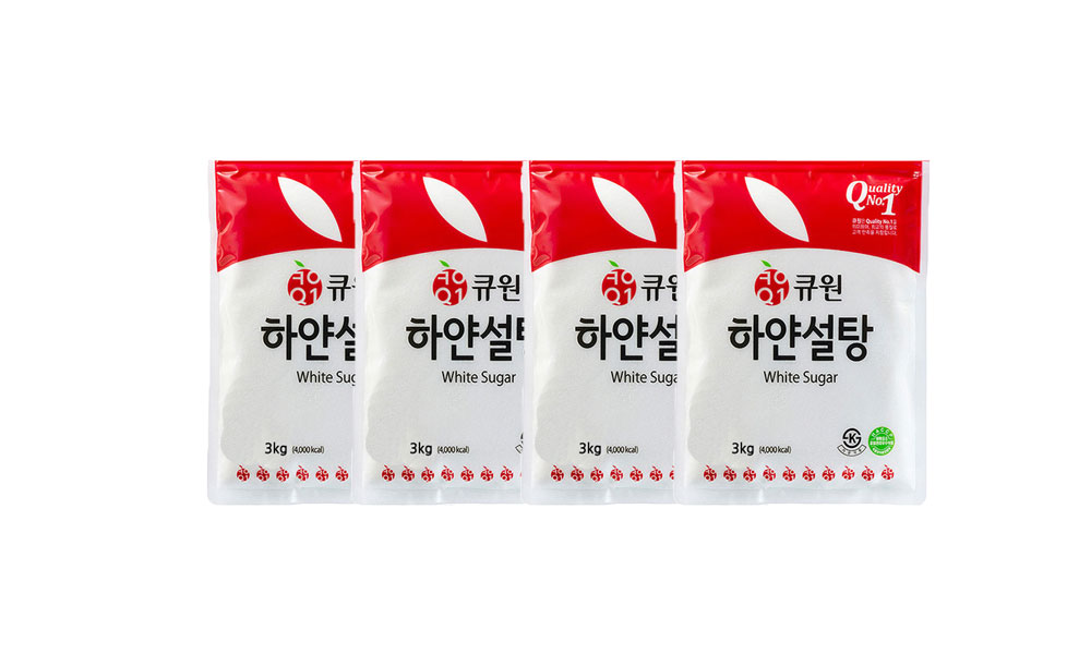 큐원 하얀설탕/갈색설탕 3kg-4개(1box) / 무료배송