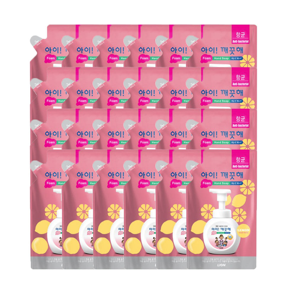 라이온코리아 아이깨끗해 핸드워시 레몬향 리필 200ml-24개(1box)P /무료배송