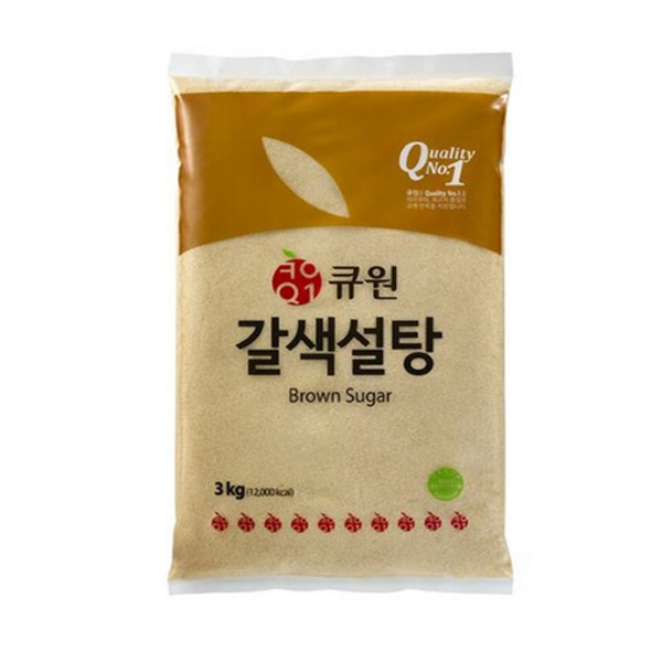 삼양사 큐원 갈색설탕 3kg-1개